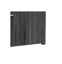 Buffet con Amplio Espacio de Almacenaje, 4 Puertas y 1 Cajón, Gris-Wenge, 210x40x82 cm