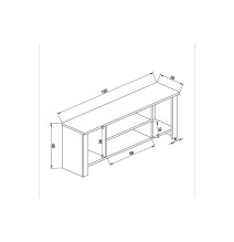 Soporte TV - Mueble para TV Melamina Blanco 120x30x45 cm - Múltiples Estantes y Gran Resistencia.