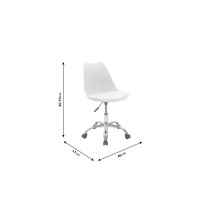 Silla de Oficina Ergonómica en Color Gris - 93-80x57x48 cm, Comodidad y Estilo Moderno para Trabajo y Estudio.